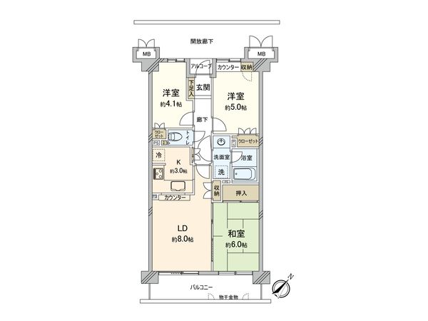 上大岡パークホームズ 間取図(平面図)