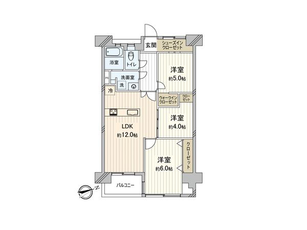 野庭団地 665-1号棟 間取図(平面図)