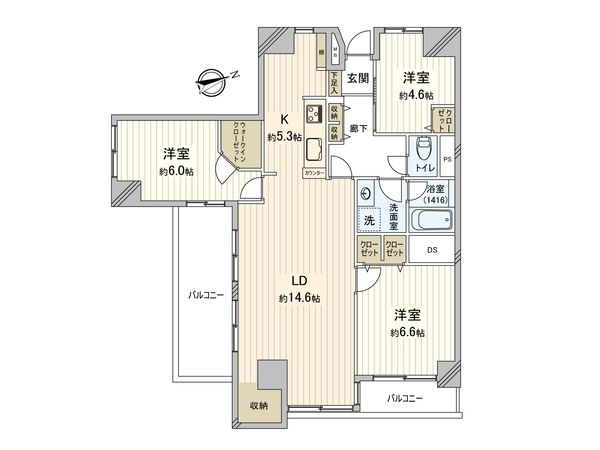 第二磯子ハイツ 間取図(平面図)
