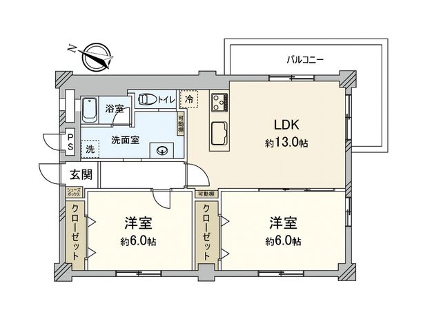 汐見台第9住宅 1602号棟 間取図(平面図)