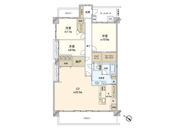 レーベン横浜汐見台ソラノテ 間取図(平面図) レーベン横浜汐見台ソラノテ 間取図(平面図)