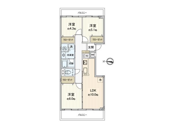 森が丘スカイハイツ 間取図(平面図) 森が丘スカイハイツ 間取図(平面図)