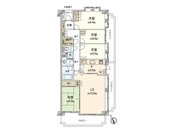 アーバンクレスト横浜上永谷 間取図(平面図) アーバンクレスト横浜上永谷 間取図(平面図)