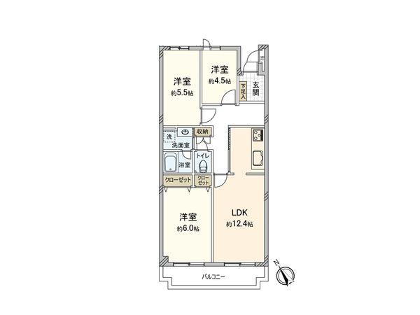 ファミリィハウス上大岡 間取図(平面図) ファミリィハウス上大岡 間取図(平面図)