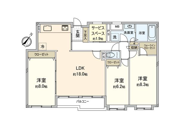 パークサイドヒル横浜・磯子 間取図(平面図)