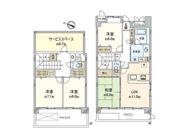 ライオンズガーデンヒルズ上大岡 間取図(平面図) 間取図(平面図)