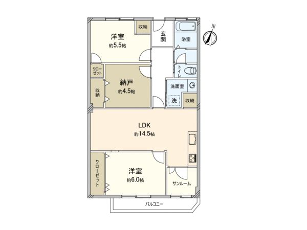 笹下ハイツ C棟 間取図(平面図) 笹下ハイツ C棟 間取図(平面図)