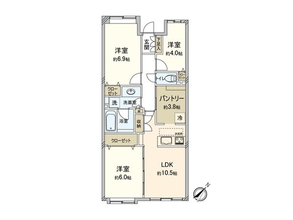 シティクレスト横浜上永谷 弐番街 間取図(平面図) シティクレスト横浜上永谷 弐番街 間取図(平面図)