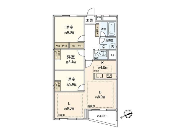 弘明寺パークハイツ 間取図(平面図)