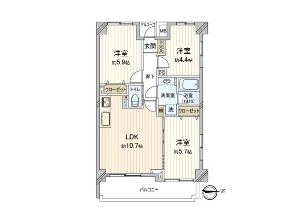 東急ドエルアルス上大岡 間取図(平面図) 東急ドエルアルス上大岡 間取図(平面図)