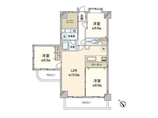 サングレイス横浜蒔田 間取図(平面図) サングレイス横浜蒔田 間取図(平面図)