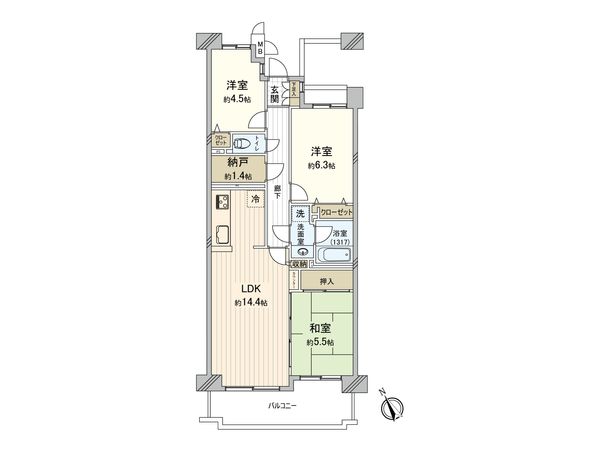 アーバンクレスト横浜上永谷 間取図(平面図) アーバンクレスト横浜上永谷 間取図(平面図)