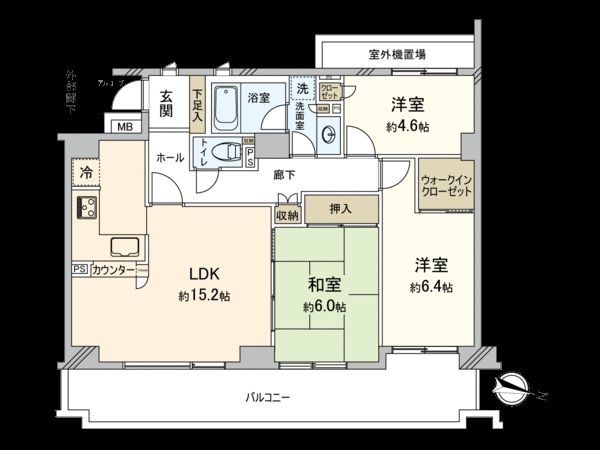 プラザクレスト横浜上永谷 間取図(平面図) プラザクレスト横浜上永谷 間取図(平面図)
