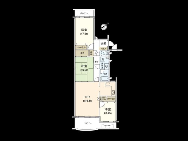 シュール東永谷 間取図(平面図) シュール東永谷 間取図(平面図)