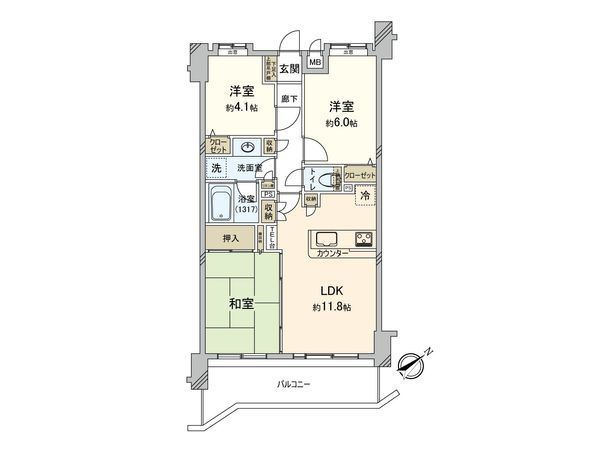 日神パレステージ磯子の森 壱番館 間取図(平面図) 日神パレステージ磯子の森 壱番館 間取図(平面図)