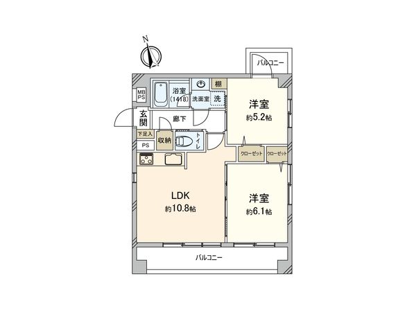藤和シティコープ弘明寺 間取図(平面図) 藤和シティコープ弘明寺 間取図(平面図)