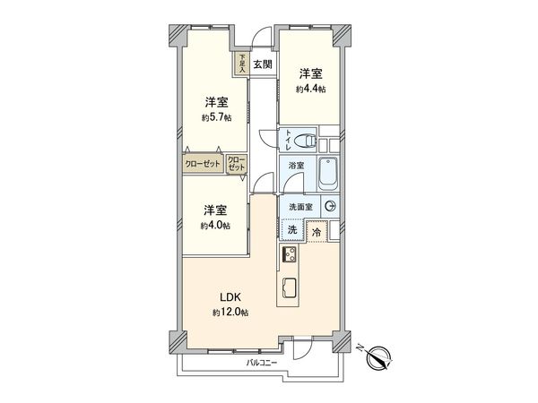 クリオ上大岡Ⅱ壱番館 間取図(平面図)