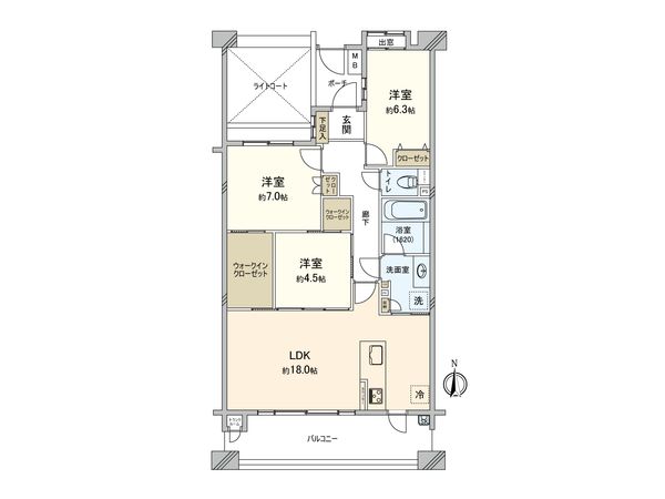 クリオ上大岡西壱番館 間取図(平面図) クリオ上大岡西壱番館 間取図(平面図)