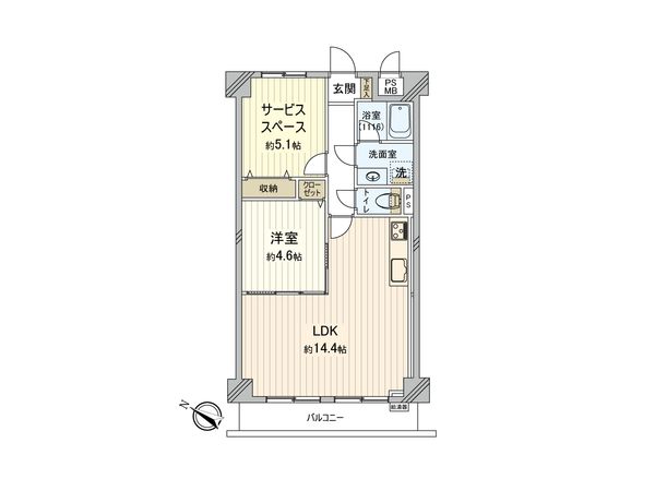 ライオンズマンション磯子第5 間取図(平面図) ライオンズマンション磯子第5 間取図(平面図)