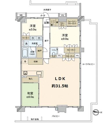 BrilliaCity横浜磯子 K棟 間取図(平面図) 間取図(平面図)