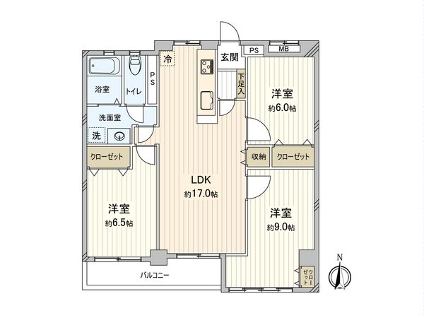 野庭団地 634-3号棟 間取図(平面図) 間取図(平面図)