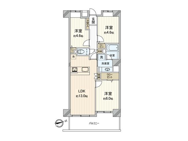 クレド磯子クレアール 間取図(平面図) 間取図(平面図)