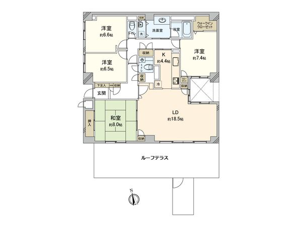 コスモ上大岡サニーウイング B棟 間取図(平面図) 間取図(平面図)