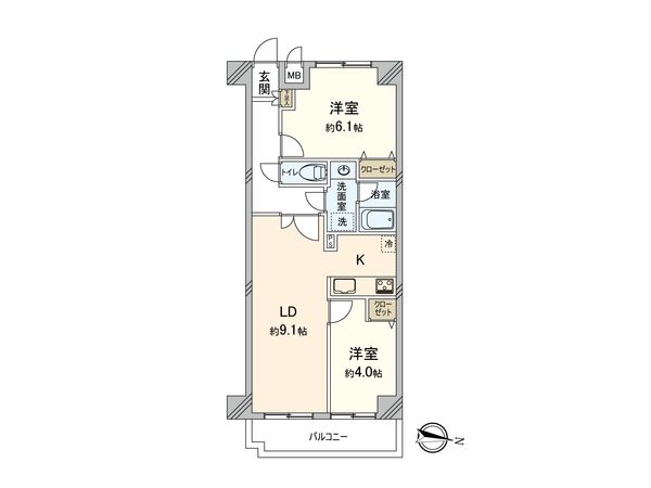 ワコーレロイヤルヒルズ横浜蒔田 間取図(平面図)
