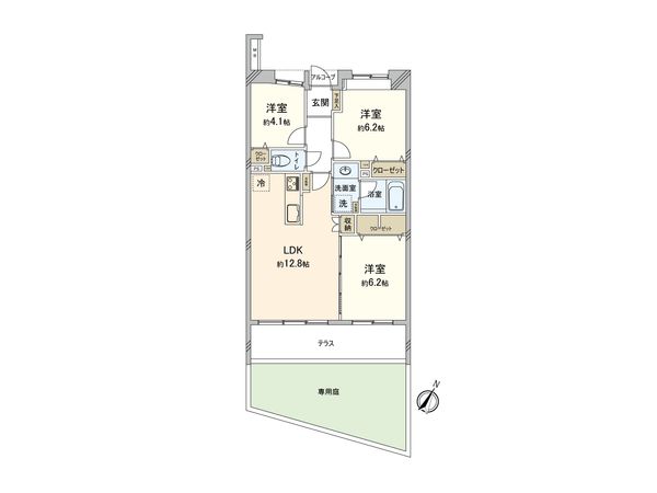 上大岡パーク・ホームズ弐番館 間取図(平面図) 間取図(平面図)