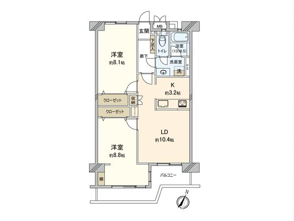 野庭団地 618-3号棟 間取図(平面図) 間取図(平面図)