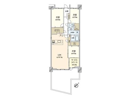 ヒルコートテラス横浜汐見台 A棟 間取図(平面図)
