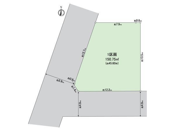 金沢区高舟台2丁目 土地 1区画 区画図