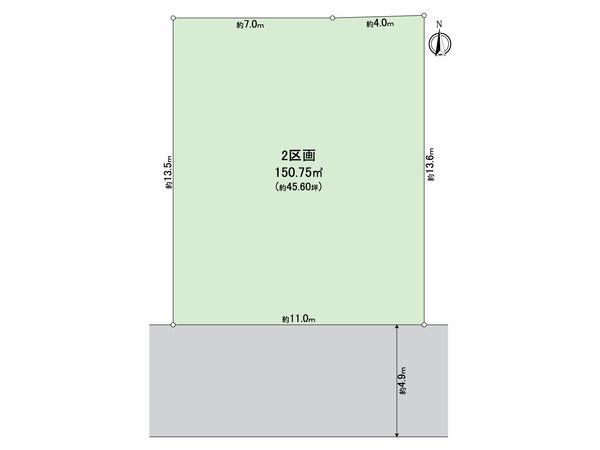 金沢区高舟台2丁目 土地 2区画 区画図