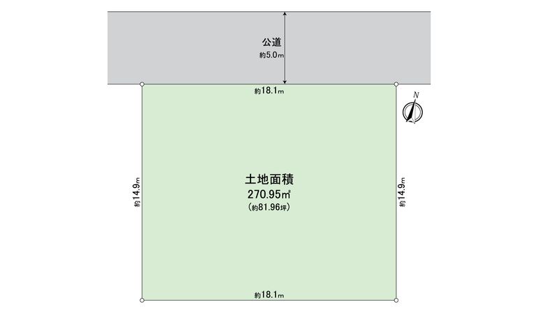 金沢区富岡西5丁目 土地 区画図