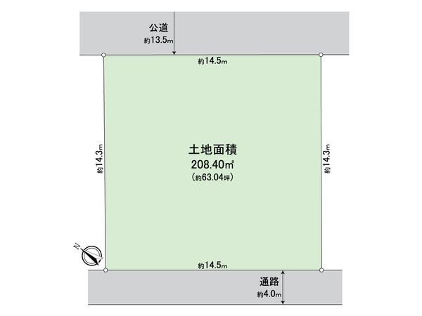 金沢区西柴3丁目 土地 区画図