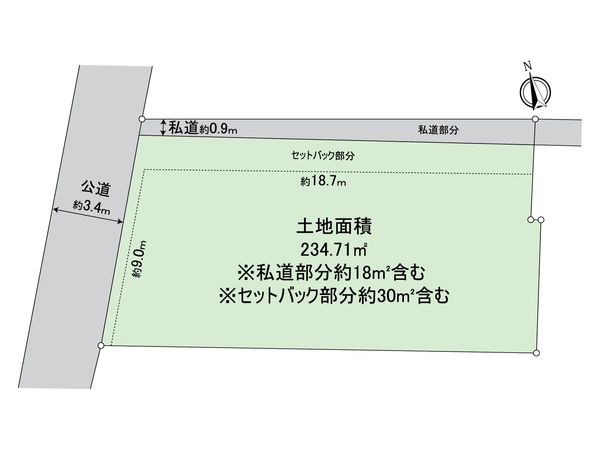 東逸見町1丁目 土地 区画図