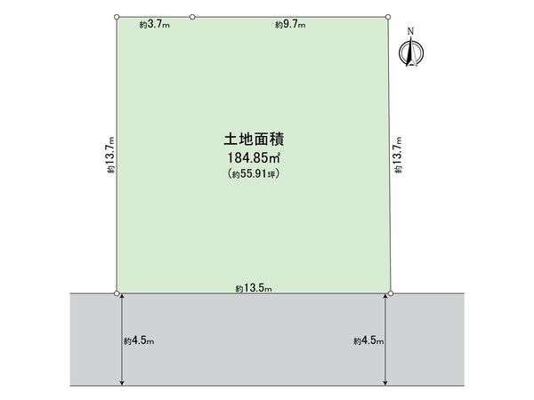 金沢区東朝比奈1丁目 土地 区画図