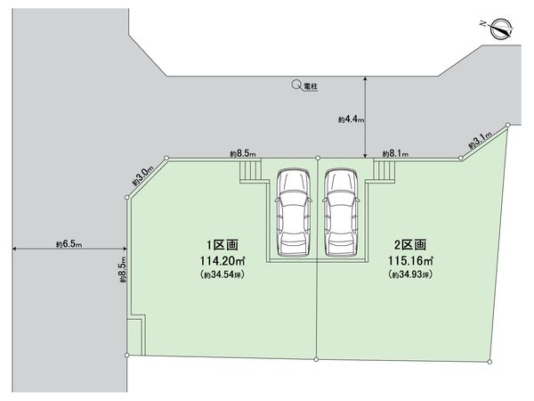 金沢区金沢町土地 1区画 区画図
