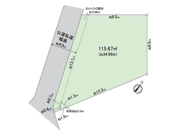 金沢区釜利谷東7丁目 土地 区画図