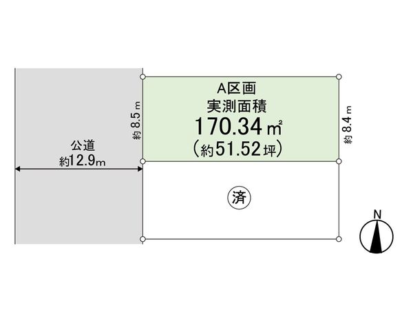 逗子市久木8丁目 A区画 区画図 逗子市久木8丁目 A区画 区画図
