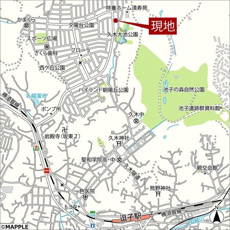 逗子市久木8丁目 A区画 地図 逗子市久木8丁目 A区画 地図