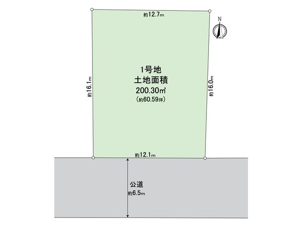 金沢区能見台土地 1号地 区画図