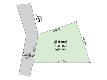 金沢区大道2丁目 土地 区画図