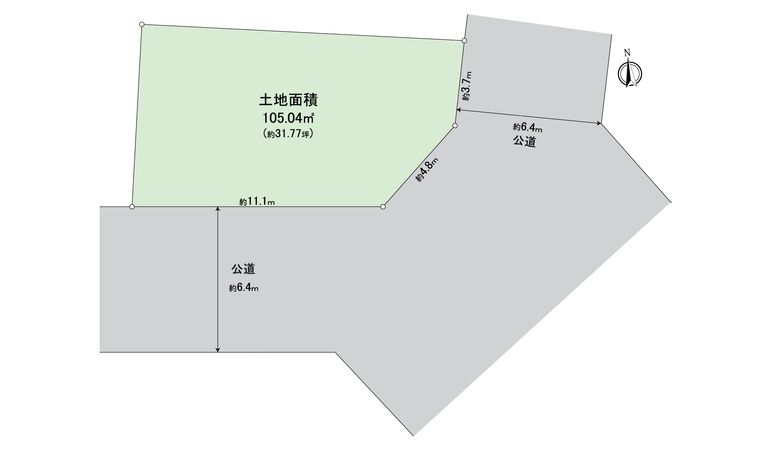 金沢区能見台通(土地) 区画図