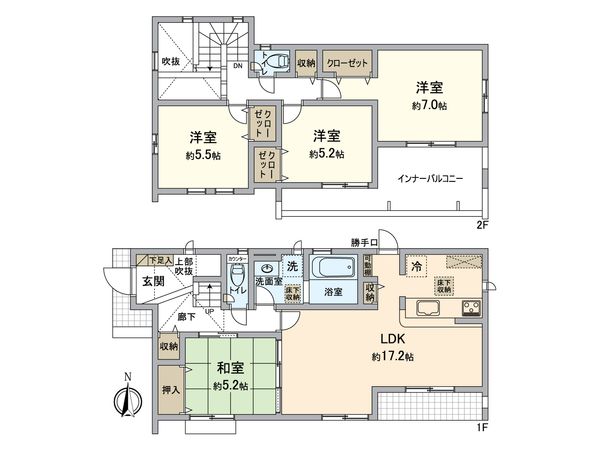 金沢区高舟台2丁目 新築戸建 間取図(平面図) 金沢区高舟台2丁目 新築戸建 間取図(平面図)