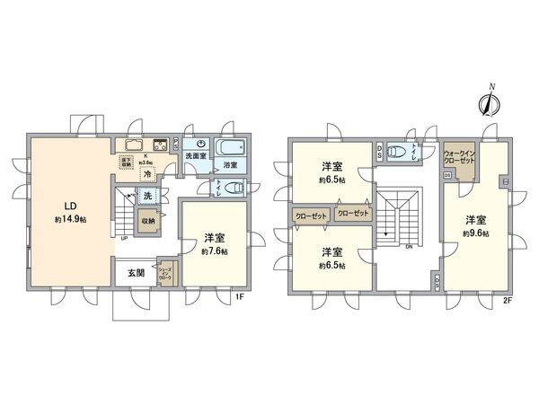 能見台5丁目 戸建 間取図(平面図) 能見台5丁目 戸建 間取図(平面図)