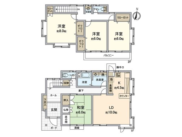 金沢区東朝比奈1丁目 戸建 間取図(平面図) 金沢区東朝比奈1丁目 戸建 間取図(平面図)