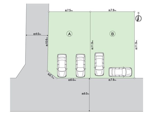 岩戸4丁目 新築戸建 B号棟 区画図