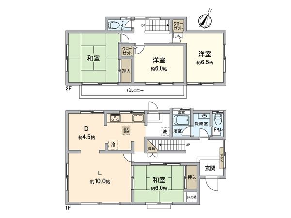 横須賀市湘南鷹取4丁目 戸建 間取図(平面図)