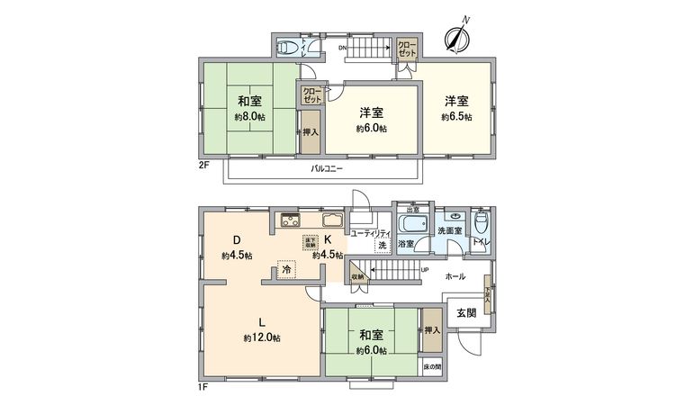 横須賀市湘南鷹取4丁目 戸建 間取図(平面図)